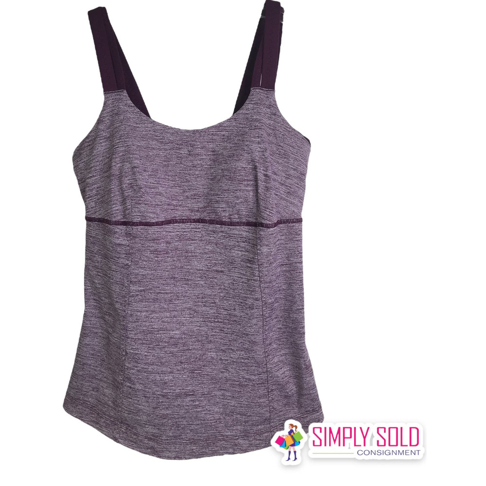 Lululemon Athletica Women's Tank Tops Active‎ Strength Scoop Neck Shelf Bra Sz 6